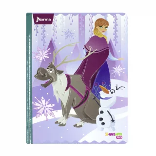 Cuaderno Cosido 100 Hojas Cuadriculado Frozen Anna, Sven Y Olaf