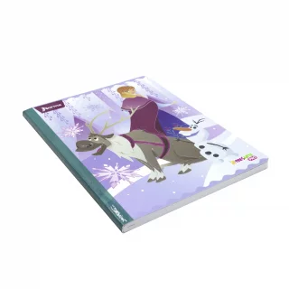 Cuaderno Cosido 100 Hojas Cuadriculado Frozen Anna, Sven Y Olaf