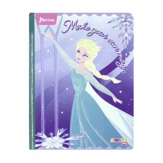 Cuaderno Cosido 100 Hojas Cuadriculado Frozen Elsa Make