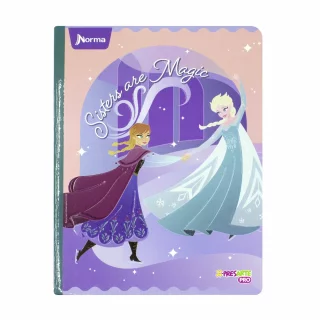 Cuaderno Cosido 100 Hojas Cuadriculado Frozen Sisters