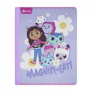 Cuaderno cosido 100 hojas cuadriculado Gabby´s Dollhouse - magnifi cat