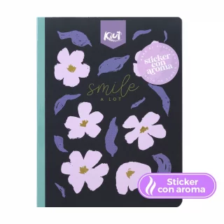 Cuaderno cosido 100 hojas cuadriculado Kiut aroma smile