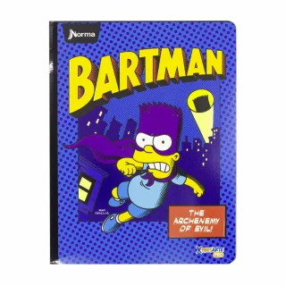 Cuaderno Cosido 100 Hojas Cuadriculado Los Simpsons - Bartman