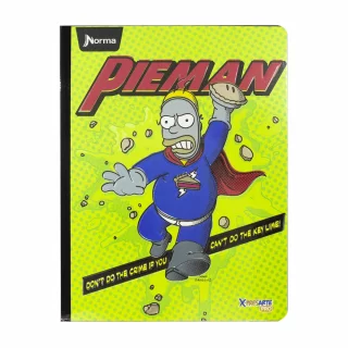 Cuaderno Cosido 100 Hojas Cuadriculado Los Simpsons - Pieman