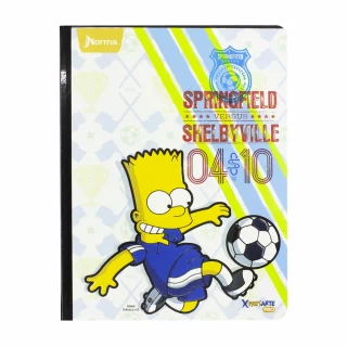 Cuaderno Cosido 100 Hojas Cuadriculado Los Simpsons - Springfiled Soccer