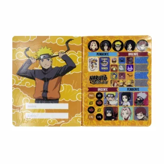 Cuaderno Cosido 100 Hojas Cuadriculado Naruto Akatsuki