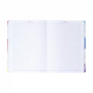 Cuaderno Cosido 100 Hojas Cuadriculado Peluches Fantasy - Panda Y Conejo