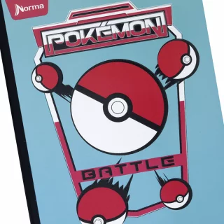 Cuaderno Cosido 100 Hojas Cuadriculado Pokemon - Bola Battle