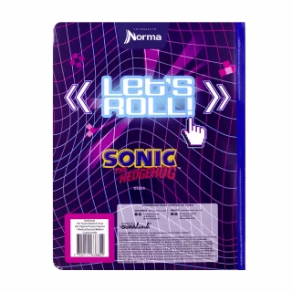 Cuaderno Cosido 100 Hojas Cuadriculado Sonic - Lets Roll