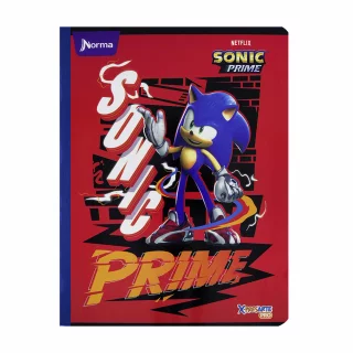 Cuaderno Cosido 100 Hojas Cuadriculado Sonic - Prime Garra Rojo