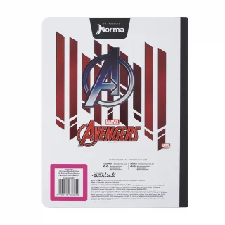Cuaderno Cosido 100 Hojas Cuadriculado The Avengers