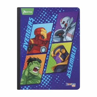 Cuaderno Cosido 100 Hojas Cuadriculado The Avengers - Puntos Azules