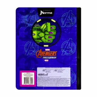Cuaderno Cosido 100 Hojas Cuadriculado The Avengers Hulk