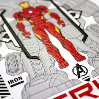 Cuaderno Cosido 100 Hojas Cuadriculado The Avengers Iron Man Fondo Blanco