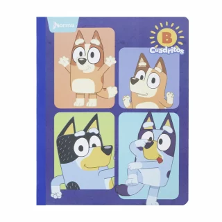 Cuaderno Cosido 100 Hojas Cuadritos B Cuadros 10Mm Bluey - Cuadros Familia