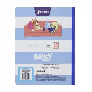Cuaderno Cosido 100 Hojas Cuadritos B Cuadros 10Mm Bluey - Cuadros Familia