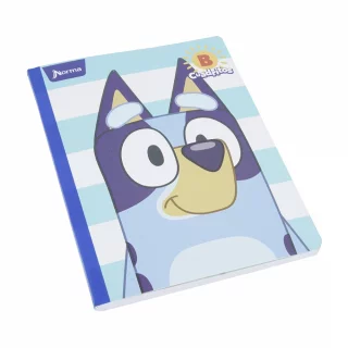 Cuaderno Cosido 100 Hojas Cuadritos B Cuadros 10Mm Bluey - Fondo Franjas