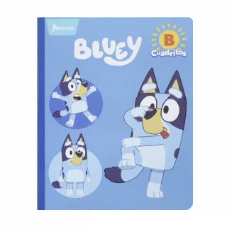 Cuaderno Cosido 100 Hojas Cuadritos B Cuadros 10Mm Bluey - Nariz Y Rodilla