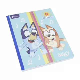 Cuaderno Cosido 100 Hojas Cuadritos B Cuadros 10Mm Bluey - Notas Musicales
