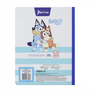 Cuaderno Cosido 100 Hojas Cuadritos B Cuadros 10Mm Bluey - Notas Musicales
