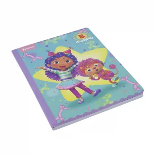 Cuaderno cosido 100 hojas cuadritos b cuadros 10mm Gabby´s Dollhouse - estrella amarilla