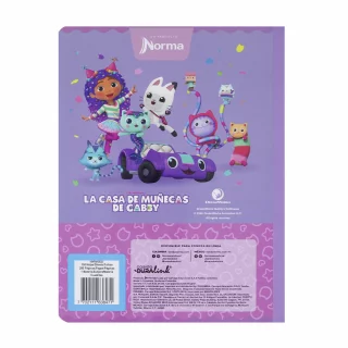 Cuaderno cosido 100 hojas cuadritos b cuadros 10mm Gabby´s Dollhouse - estrella amarilla