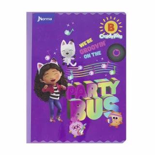 Cuaderno cosido 100 hojas cuadritos b cuadros 10mm Gabby´s Dollhouse - party bus