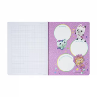 Cuaderno cosido 100 hojas cuadritos b cuadros 10mm Gabby´s Dollhouse - ready to party
