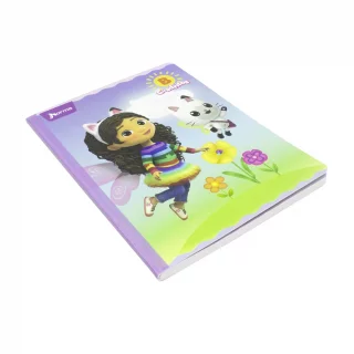 Cuaderno Cosido 100 Hojas Cuadritos B Gabby´S Dollhouse Alas Y Flores