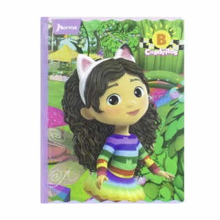Cuaderno Cosido 100 Hojas Cuadritos B Gabby´S Dollhouse Tutú Rainbow