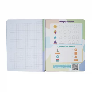 Cuaderno cosido 100 hojas cuadritos B Mi Primer Cuaderno - player 1