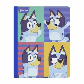 Cuaderno Cosido 100 Hojas Doble línea Bluey - Cuadros Y Rayas