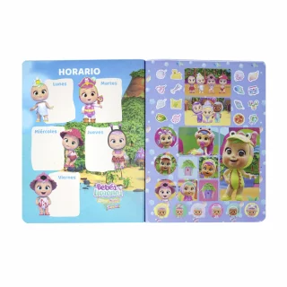 Cuaderno Cosido 100 Hojas Doble Linea Cry Babies - Bff Pelo Azul