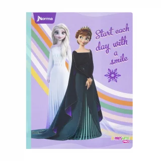 Cuaderno cosido 100 hojas doble línea Frozen - smile