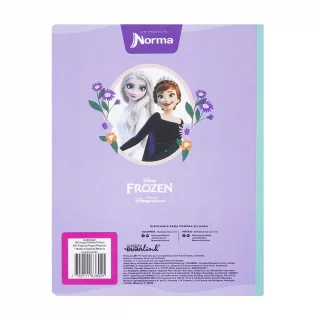 Cuaderno cosido 100 hojas doble línea Frozen - smile