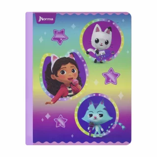 Cuaderno cosido 100 hojas doble línea Gabby´s Dollhouse - estrellas