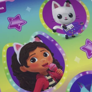 Cuaderno cosido 100 hojas doble línea Gabby´s Dollhouse - estrellas