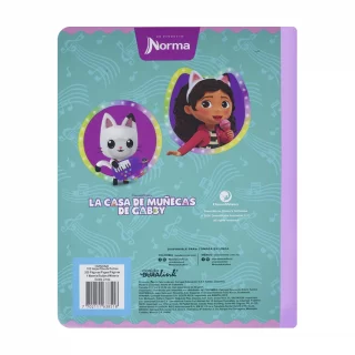 Cuaderno cosido 100 hojas doble línea Gabby´s Dollhouse - estrellas