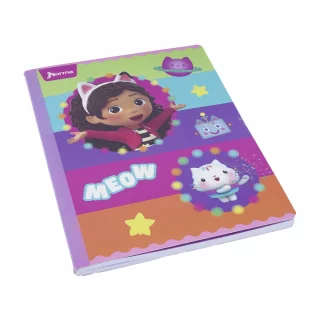 Cuaderno cosido 100 hojas doble línea Gabby´s Dollhouse - meow