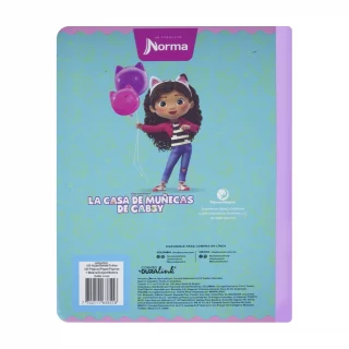Cuaderno cosido 100 hojas doble línea Gabby´s Dollhouse - meow