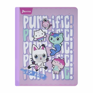 Cuaderno cosido 100 hojas doble línea Gabby´s Dollhouse - purrific