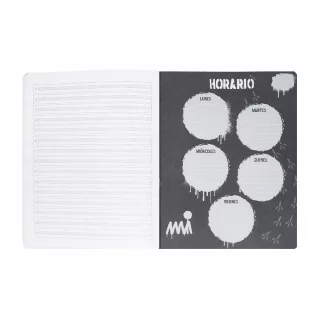 Cuaderno cosido 100 hojas doble línea Saurios - don't move