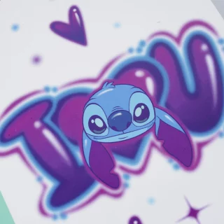 Cuaderno Cosido 100 Hojas Doble línea Stitch - I Love You