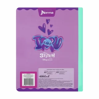 Cuaderno Cosido 100 Hojas Doble línea Stitch - I Love You
