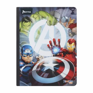 Cuaderno Cosido 100 Hojas Doble línea The Avengers - Logo Blanco