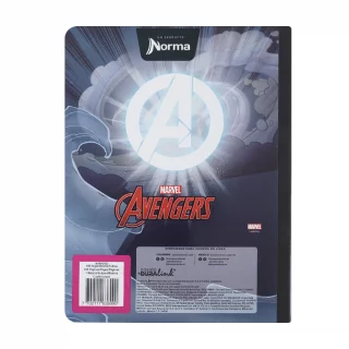 Cuaderno Cosido 100 Hojas Doble línea The Avengers - Logo Blanco