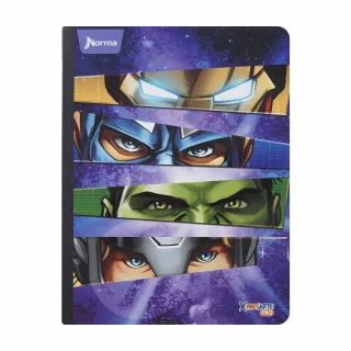 Cuaderno Cosido 100 Hojas Doble línea The Avengers - Ojos Avengers