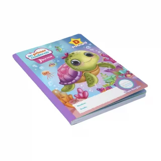Cuaderno cosido 100 hojas ferrocarril D Mi Primer Cuaderno - tortuga