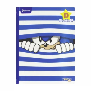 Cuaderno Cosido 100 Hojas Ferrocarril D Sonic - Franjas Azules