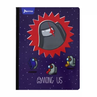 Cuaderno Cosido 100 Hojas Linea Corriente Among Us - Estrella Roja